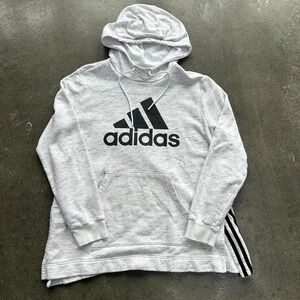 Adidas Y2K Grey And Black 3 Stripe Size Large Hoodie